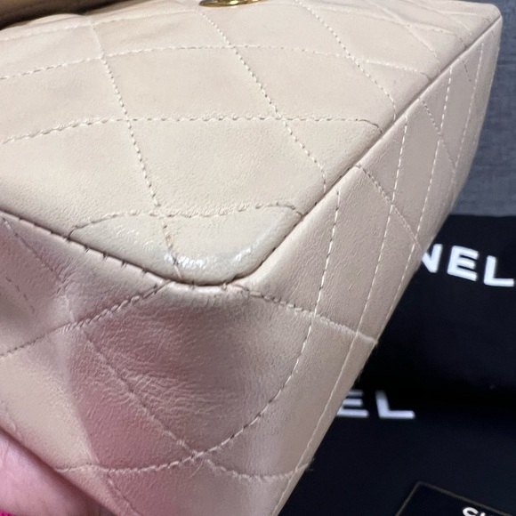 Chanel Classic Mini Square Flap Bag in Lambskin - Picture 9 of 12